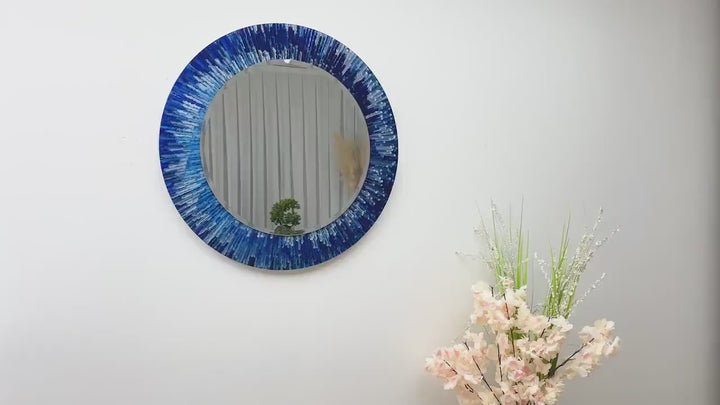 Blue Splash Wall Mirror