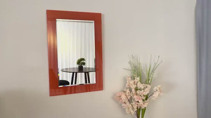 Orange Solid Color Wall Mirrors