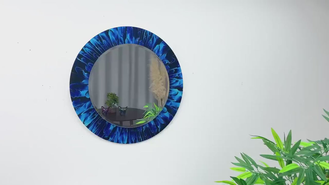 Blue Bathroom Wall Mirrors