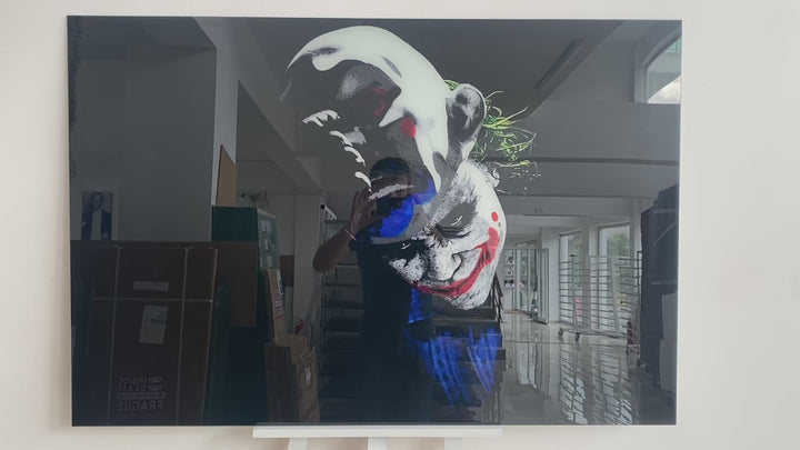 Dark Knight Joker Glass Wall Art