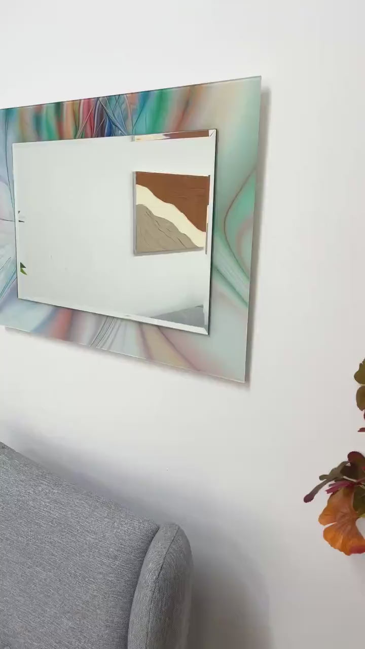 Shiny 3D Abstract Wall Mirror