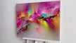 Pink Splash Abstract Glass Printing Wall Arts