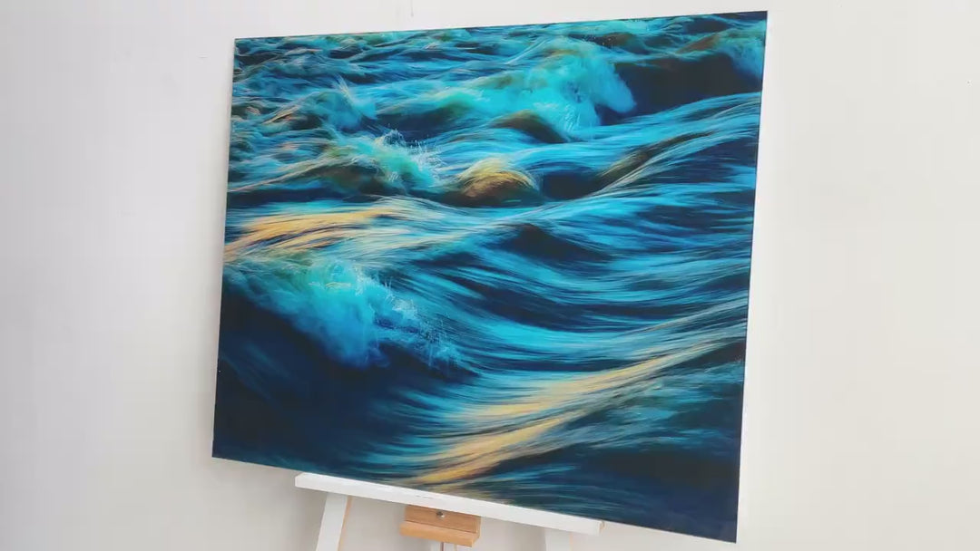 Ocean Waves Glass Wall Art