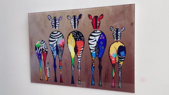 Zebra Glass Wall Art