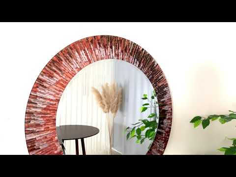 Bronze Reflective Abstract Wall Mirror