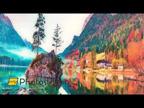 Hintersee Lake Landscape Glass Wall Art