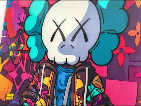 Kaws Colored Glass Wall Art