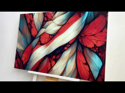 Stained Red Glass Wall Art