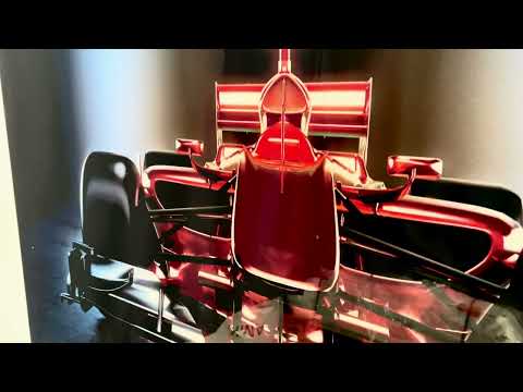 Black & Red Formula Car Glass Wall Art