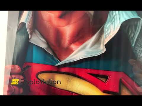 Superman T-shirt Glass Wall Art