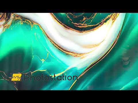 Abstract Green Marble Glass Wall Art