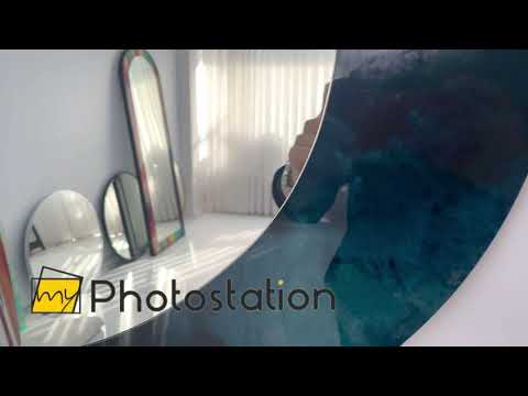 Abstract Oval Wall Mirror