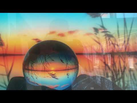 Sunset Ball Unsplash Glass Wall Art