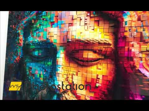 Mosaic Portrait Of Jesus Glass Wall Art