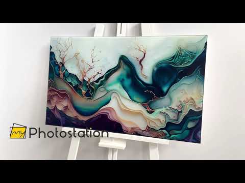 Abstract Watercolor Glass Wall Art