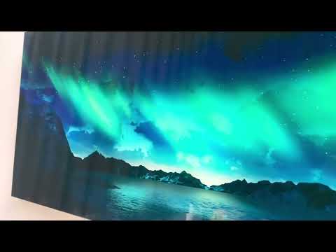 Northern Lights & Lake Landscape Glass Wall Art, Glass Printing Wall Art, Print photos on glass