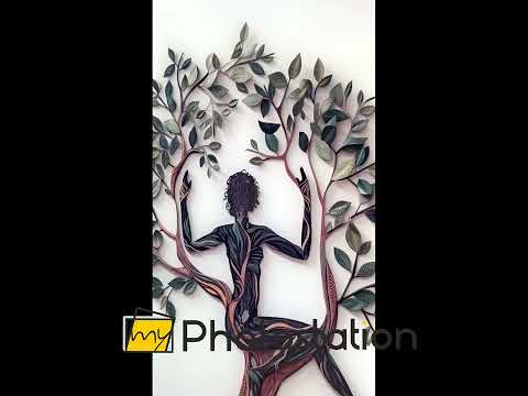 Tree Of Life Woman Glass Wall Art