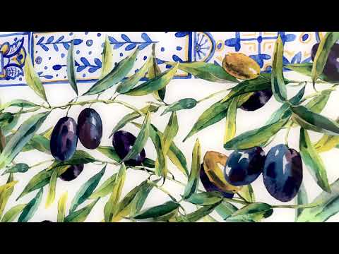 Olive Glass Wall Art