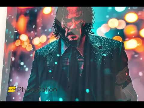 John Wick Keanu Reeves Glass Wall Art