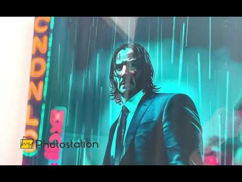 John Wick & Dog Glass Wall Art