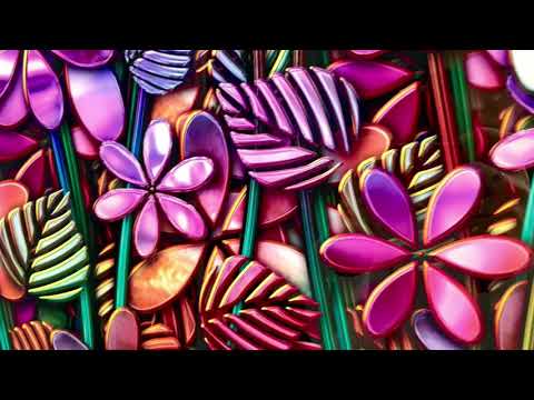 3D Floral Pattern Glass Wall Art, glass art painting, glass art for the Wall