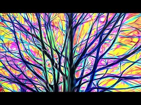 Colourful Tree of Life Glass Wall Art  for Living Rooms