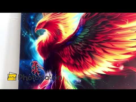 Majestic Phoenix Glass Wall Art