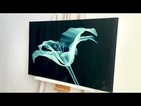 Xray Flowers Glass Wall Art, glass art painting, glass art for the Wall