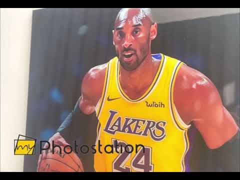 Kobe Bryant Lakers Glass Wall Art