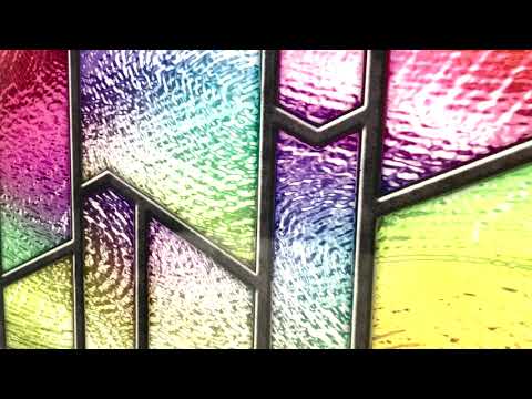 Pink & Yellow Stained Glass Wall Art