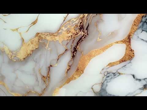 Marble White & Gold Glass Wall Art