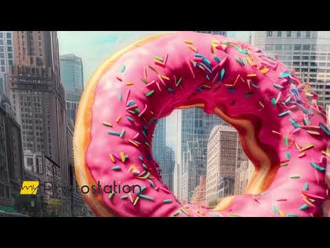 Big Donut Cool Art Glass Wall Art