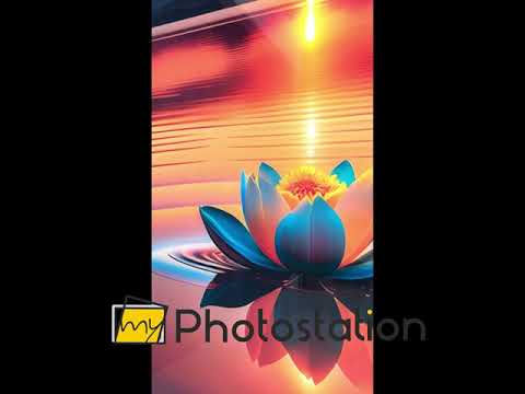 Lotus At Sunset Glass Wall Art