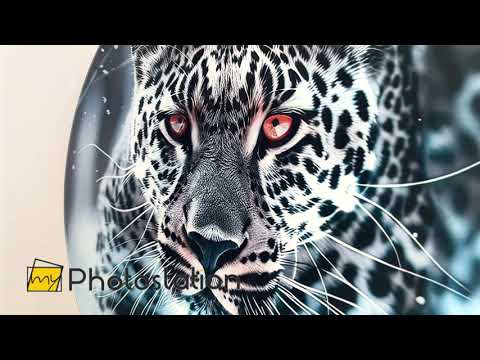 Black and White Leopard Glass Wall Art