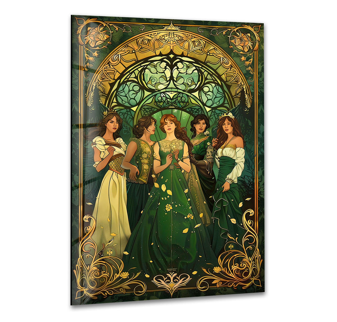 Princesses of Time Book Cover Glass Wall Art art glass wall art, glass wall art pictures
