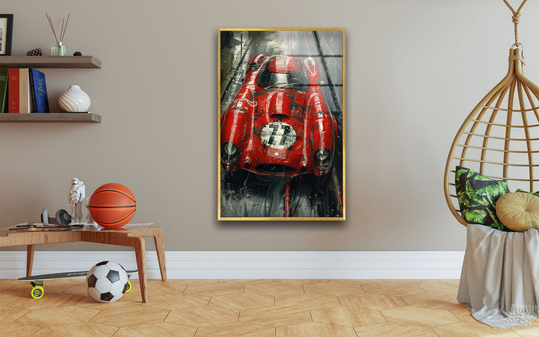 Race Car Glass Photo Prints & Cool Abstract