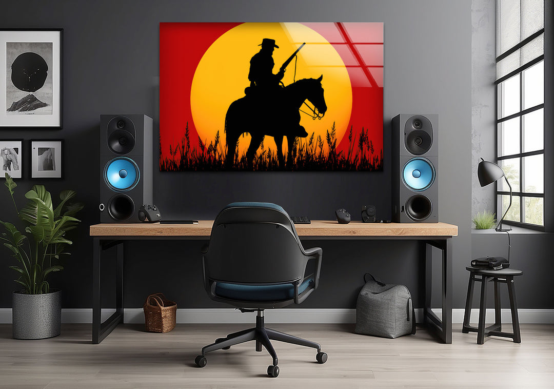 Red Dead Redemption Glass Wall Art glass photo prints, glass picture prints
