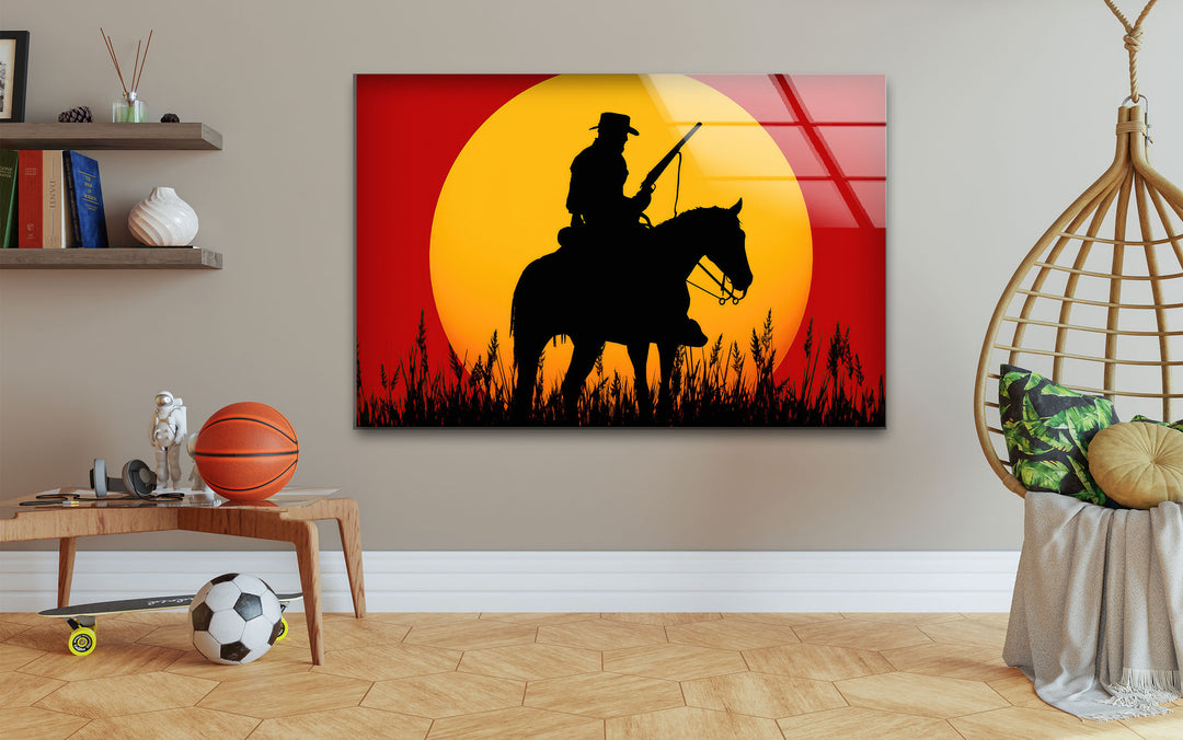 Red Dead Redemption Glass Wall Art print on glass, glass printed photos
