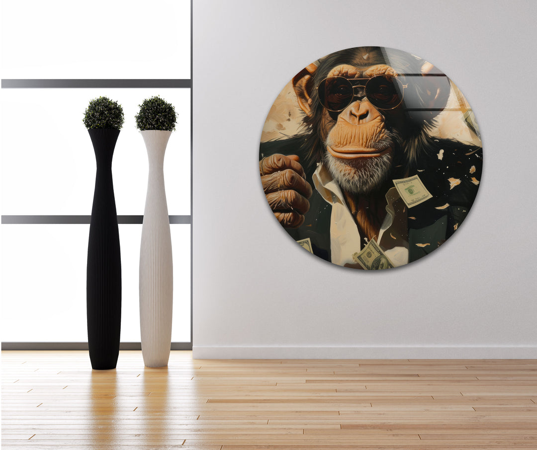 Rich Monkey Art Cool Wall Decor & Glass Print Art