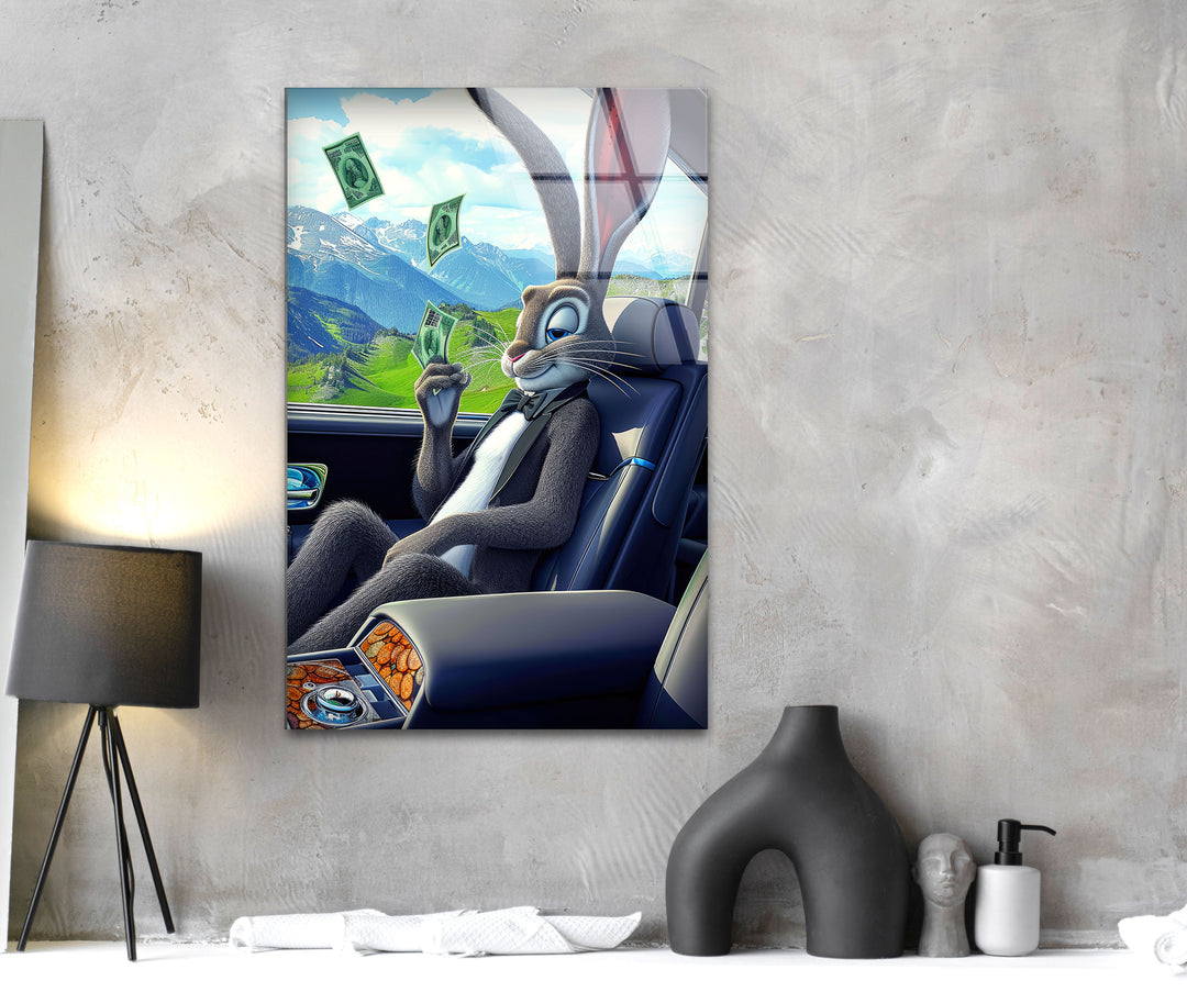 Rich Rabbit Tempered Glass Wall Art - MyPhotoStation