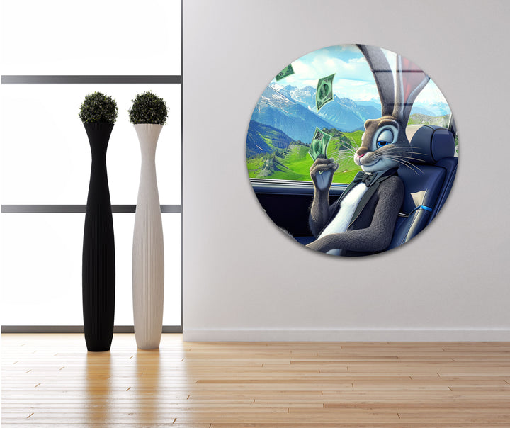 Rich Rabbit Modern Glass Art & Cool Wall Art