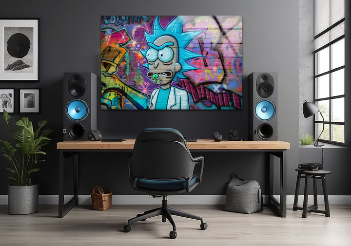 Rick and Morty Glass Wall Art glass image printing, glass prints from photos
