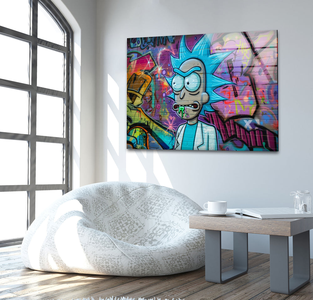 Rick and Morty Glass Wall Art glass photo prints, glass picture prints
