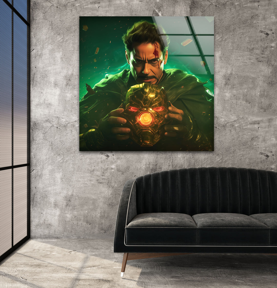 Dr Doom Robert Downey Jr Glass Wall Art glass pictures for Wall, glass prints wall art
