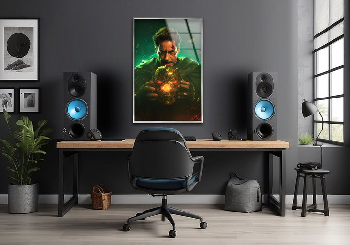 Dr Doom Robert Downey Jr Glass Wall Art large glass photo prints, glass wall photos
