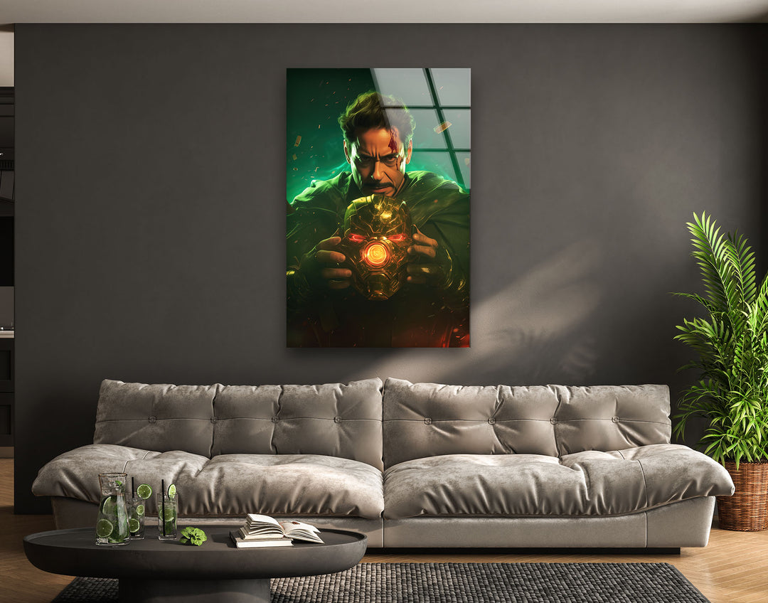 Dr Doom Robert Downey Jr Glass Wall Art glass image printing, glass prints from photos
