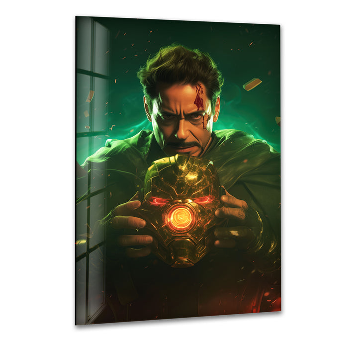 Dr Doom Robert Downey Jr Glass Wall Art glass photo prints, glass picture prints
