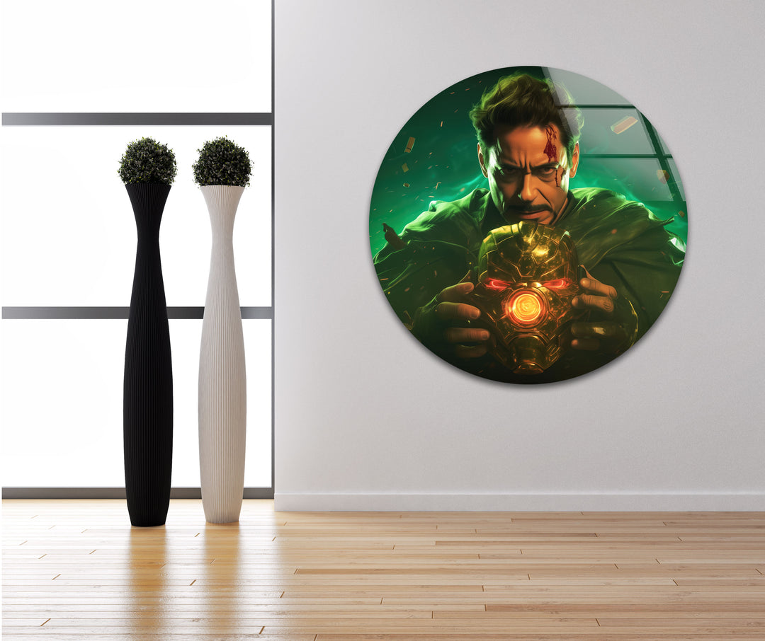 Dr Doom Robert Downey Jr Glass Wall Art glass wall decor, glass wall art decor
