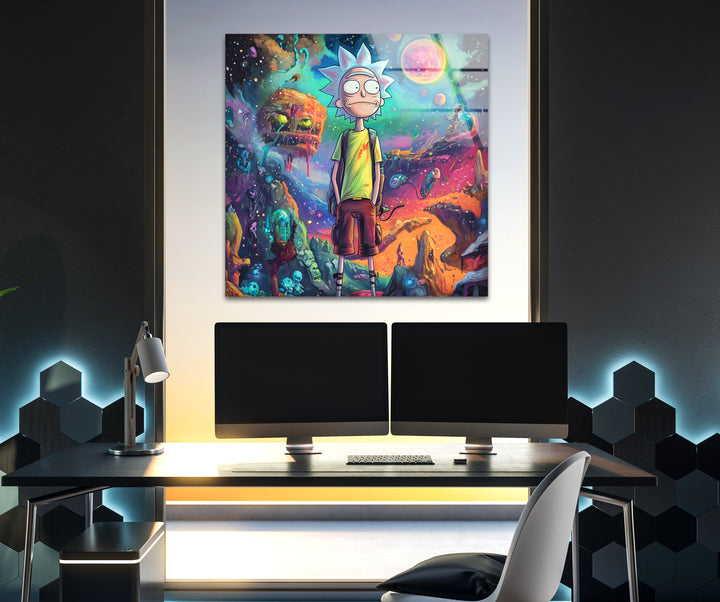 Rick and Morty Art Glass Wall Art Glass Printing Wall Art, Print photos on glass
