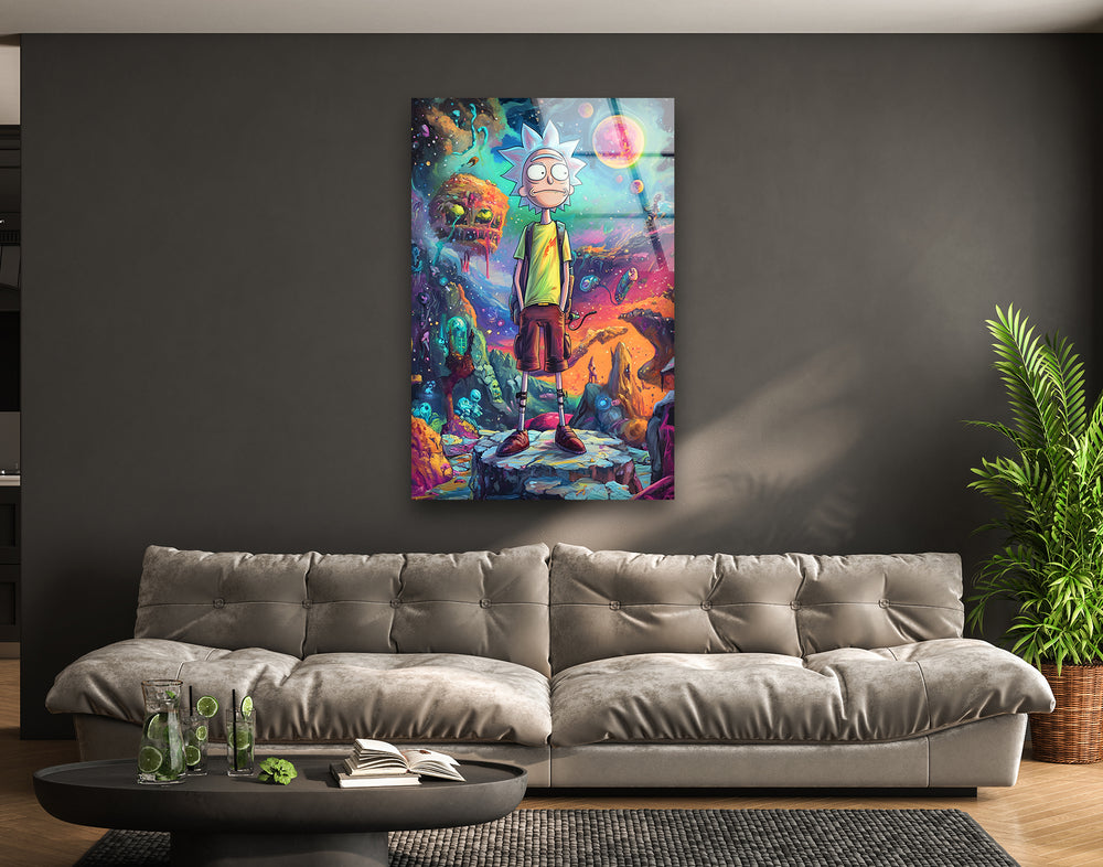 Rick and Morty Art Glass Wall Art glass wall decor, glass wall art decor
